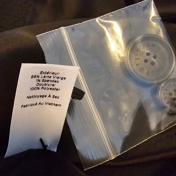 NWT Talbots Black Virgin Wool Notch Collar Single Button Blazer 24W - Picture 11 of 14